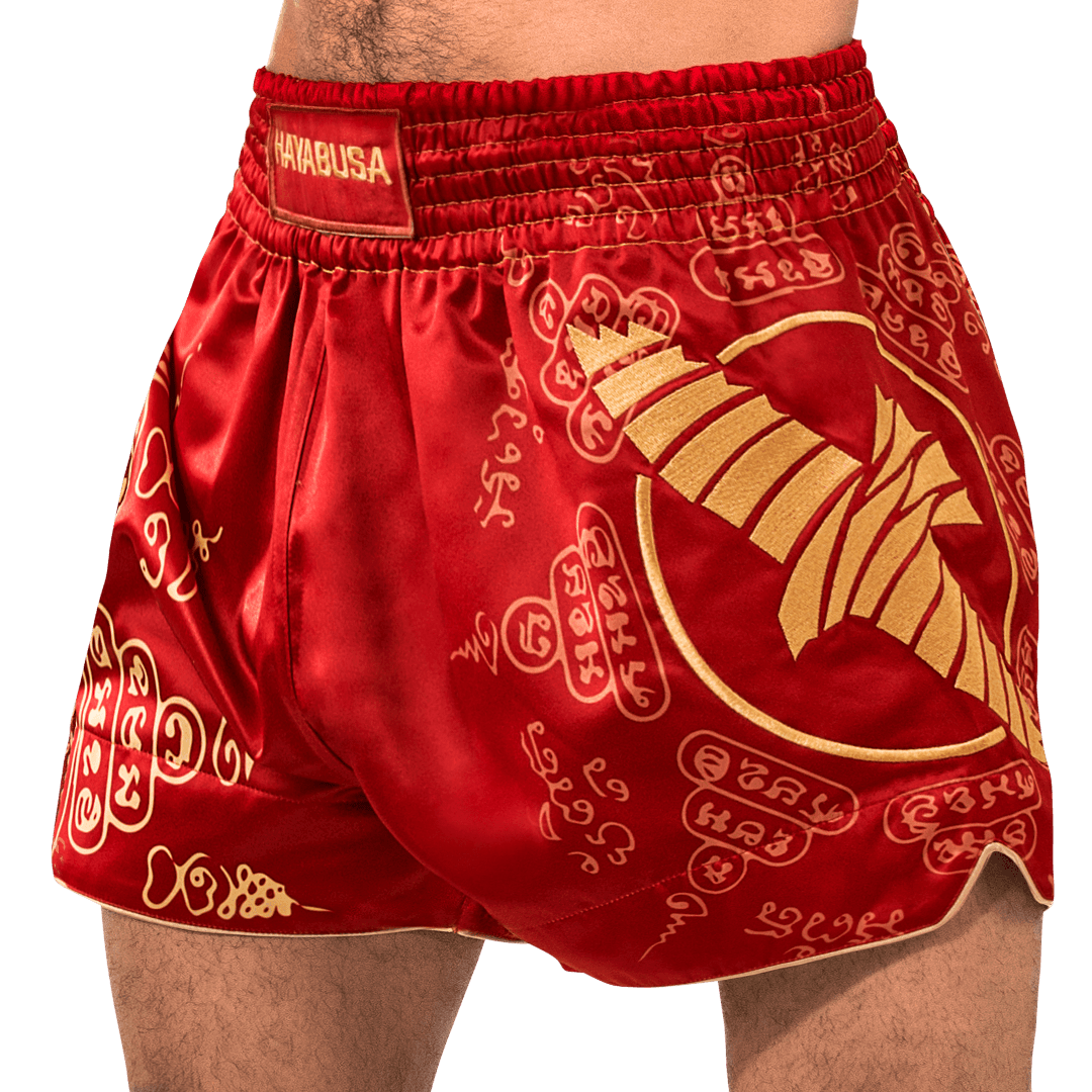 Los Vaqueros Maroon and Gold Western Muay Thai Shorts – SHIPSCO Fightwear